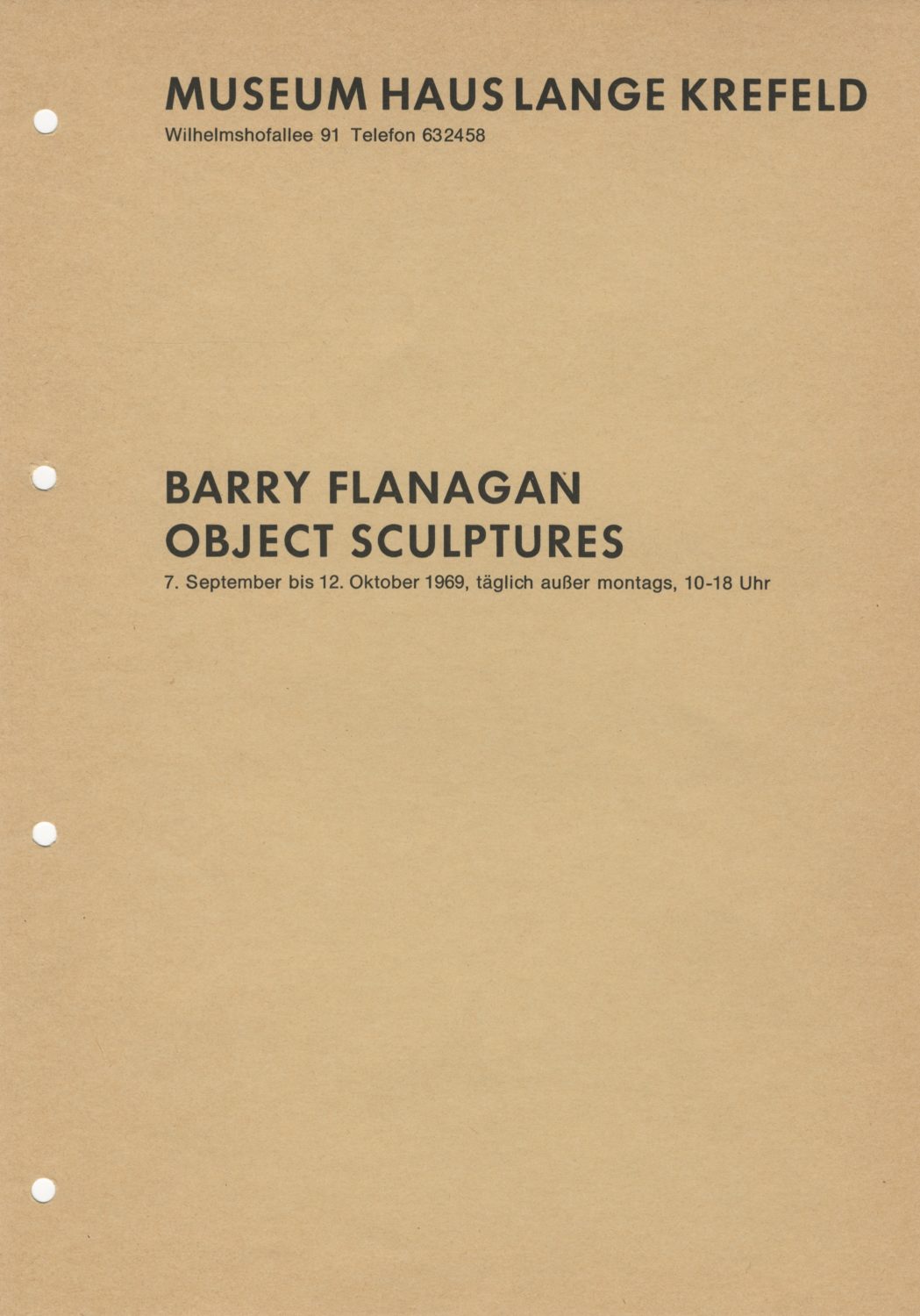 Barry Flanagan: Object Sculptures